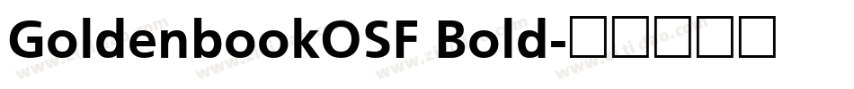 GoldenbookOSF Bold字体转换